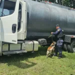 Cisterna interceptada durante operativo policial en El Progreso, Yoro